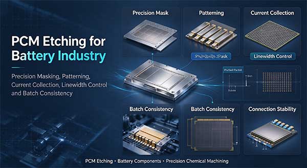 PCM Etching For Battery Industry | Photochemical Machining Battery Components