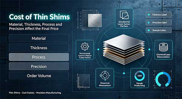 Cost of Thin Shims | Pricing Factors & Cost Guide for Precision Thin Metal Shims