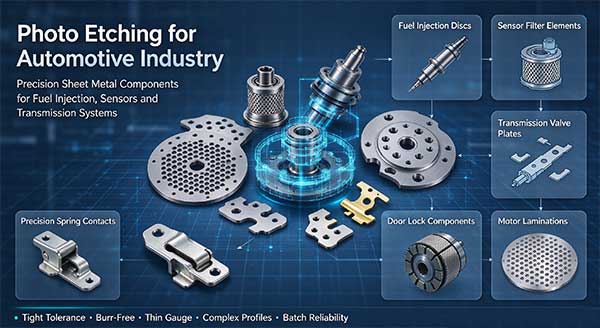 Photo Etching for Automotive Industry | Precision Automotive Metal Parts