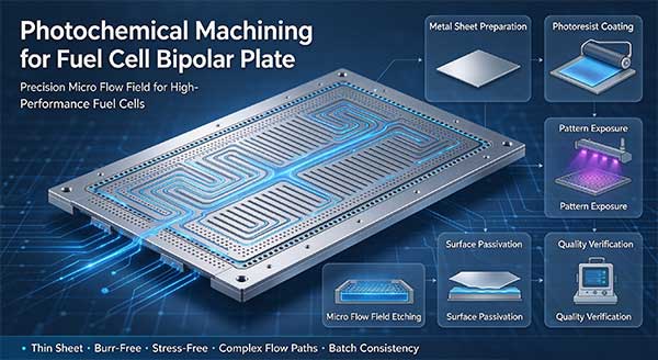 Photochemical Machining for Fuel Cell Bipolar Plate | Precision Metal Processing