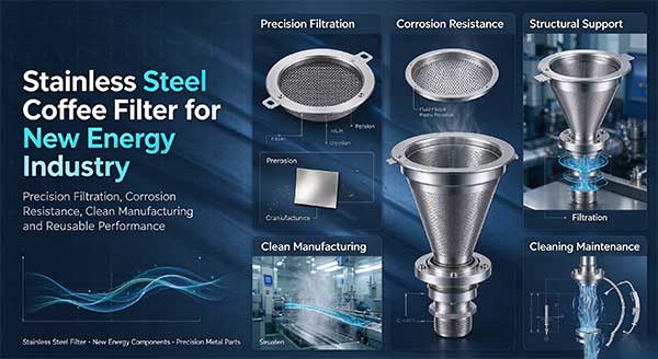 Stainless Steel Coffee Filter for New Energy Industry | Precision Metal Parts