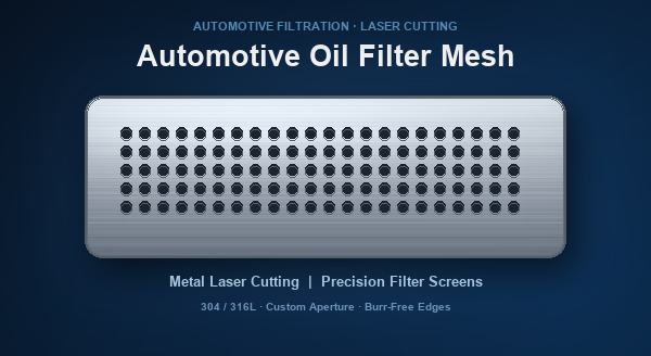 Automotive Oil Filter Mesh Cost | Metal Laser Cutting Filter Screen Pricing