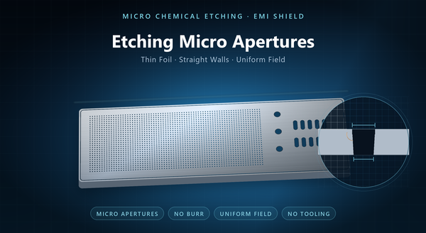 EMI Shield Micro Chemical Etching | Fine Apertures