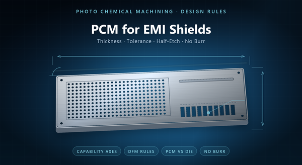EMI Shield Photo Chemical Machining | PCM Design Rules