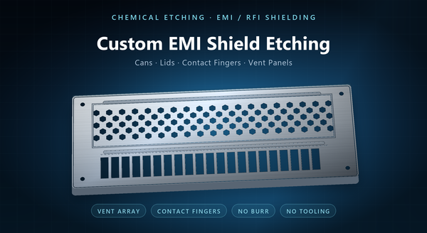 Custom EMI Shield Chemical Etching | Shields and Lids