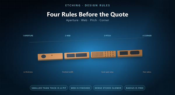 etched foil design rules,