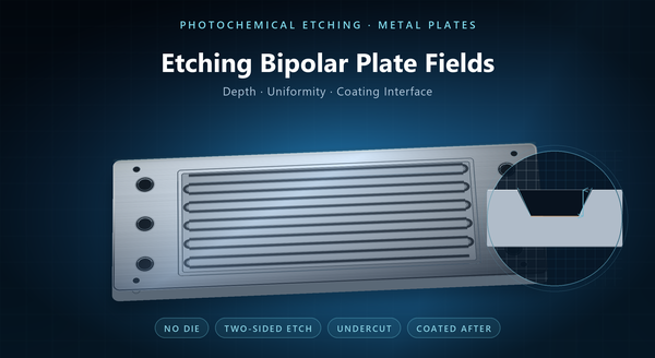 photochemical etching for metal bipolar plate