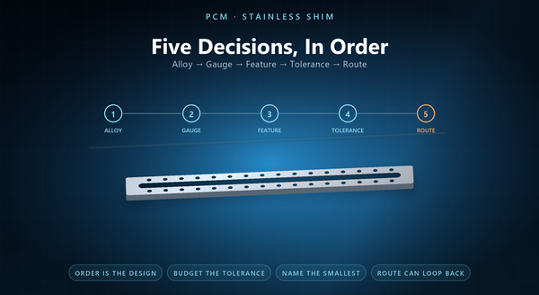 Photochemical Machining for Stainless Steel Shim