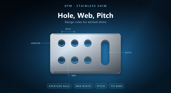 Stainless Steel Shim Photo Chemical Machining | DFM Rules
