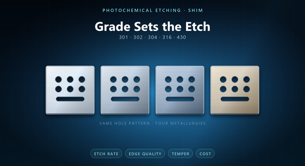 Stainless Steel Shim Photochemical Etching | Grade Fit